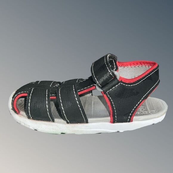 Toddler Baby See Kai Run Cyrus Flexirun Gray/Red Sandals Size 7 - Picture 6 of 6